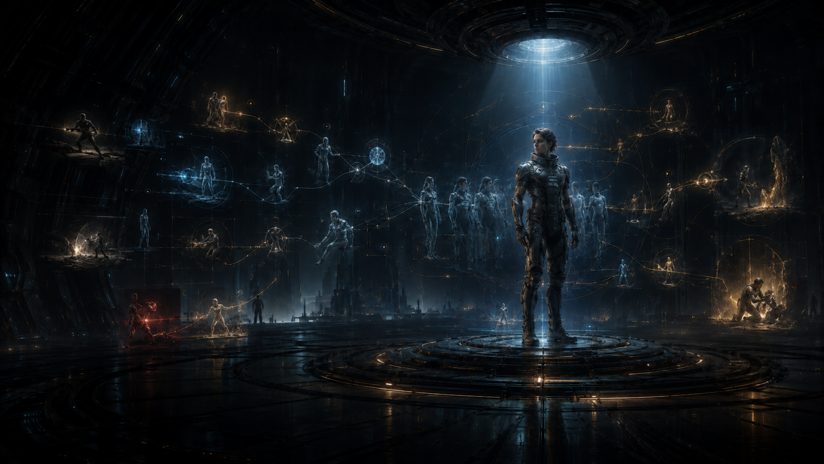 A candidate surrounded by Tower-generated behavioral projections